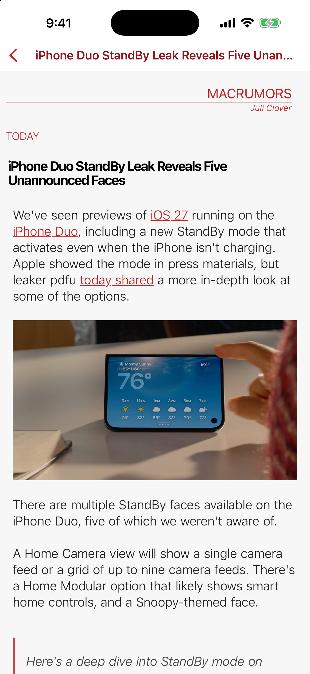 Article view in the Classic theme