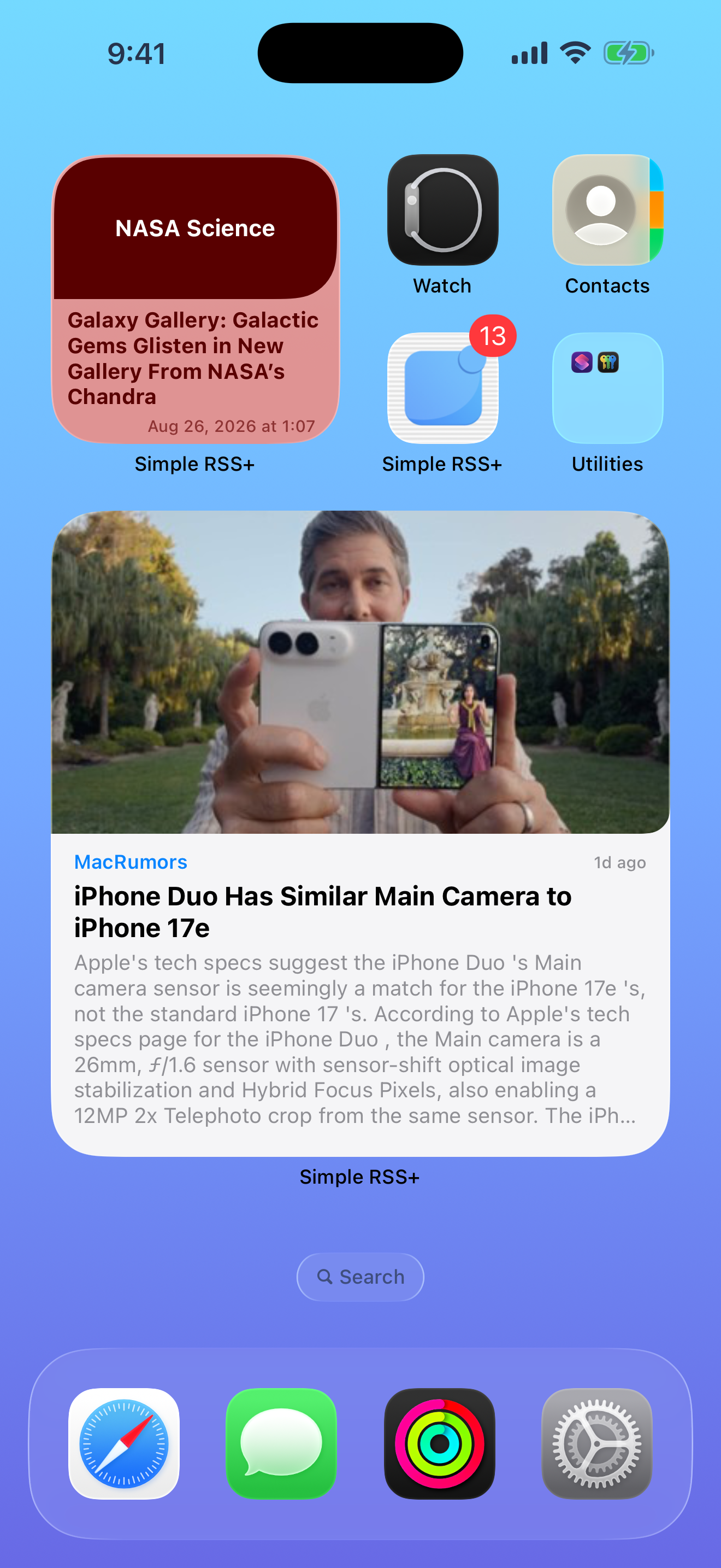 Pink RSS widget