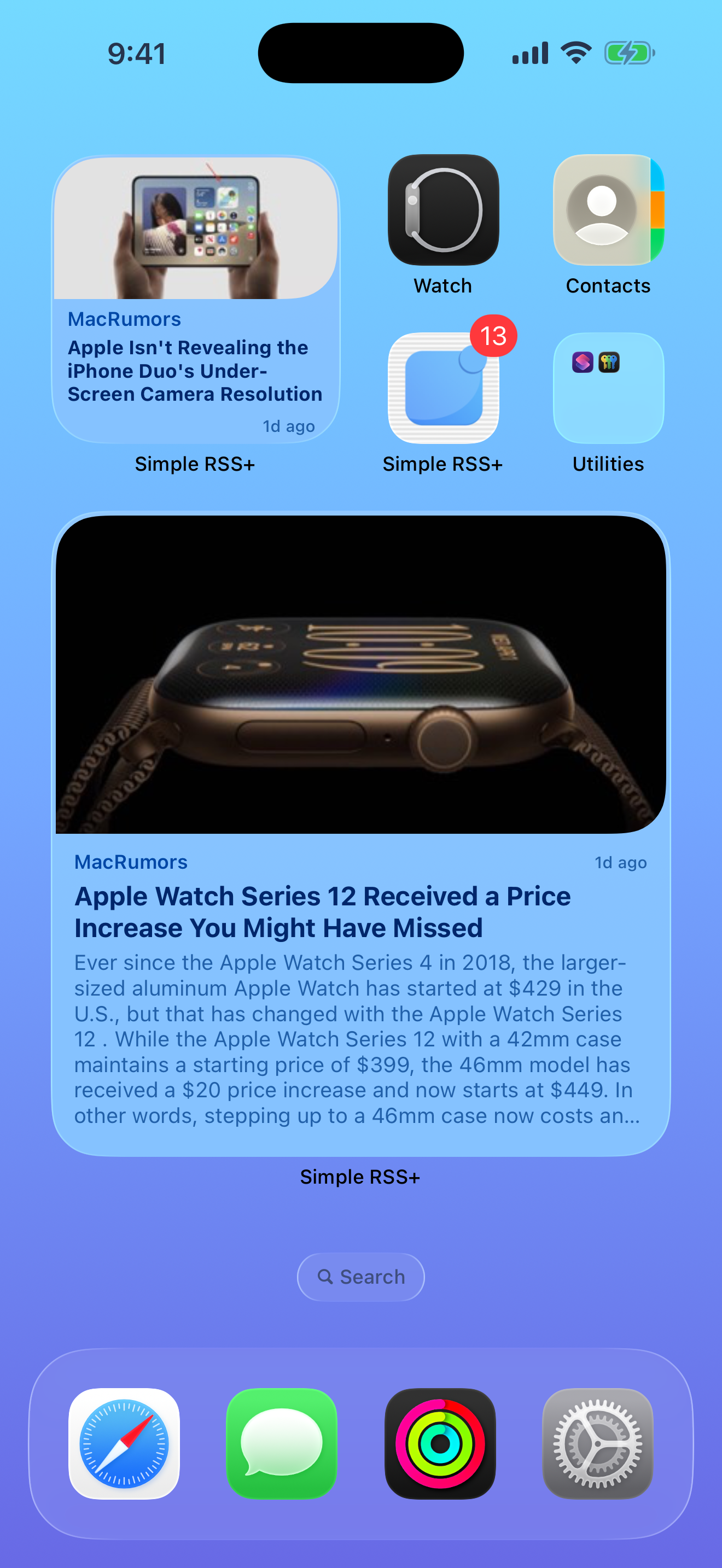 Red RSS widget